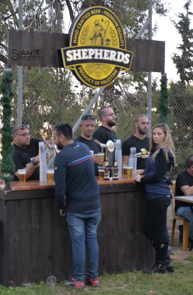 shepherd's beer, birzeit brewery, beer tent at beer festival in Palestine
